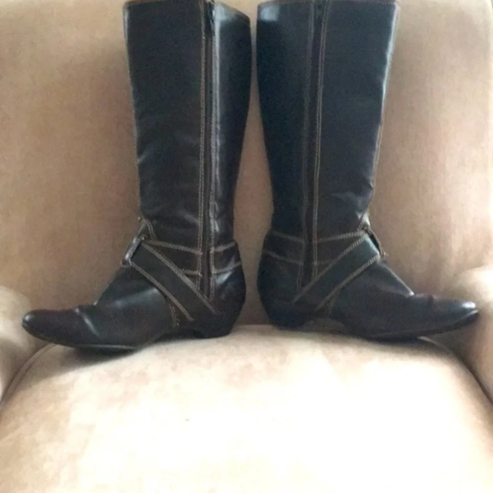 Jazz berry dark brown knee high boots - Picture 3 of 7